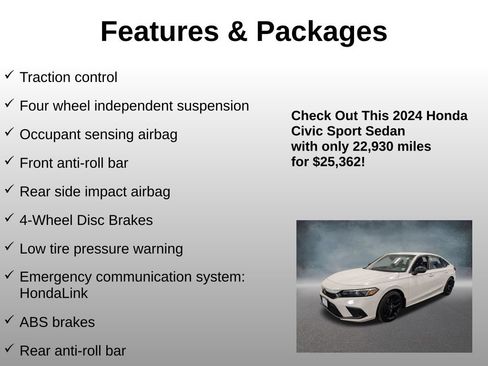 Certified 2024 Honda Civic Sport image 12