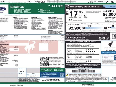 Used 2026 Ford Bronco Outer Banks w/ Sasquatch Package AWD/4WD image 11