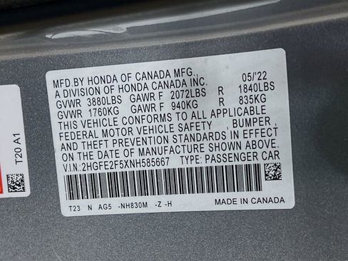 Used 2022 Honda Civic Sport image 30