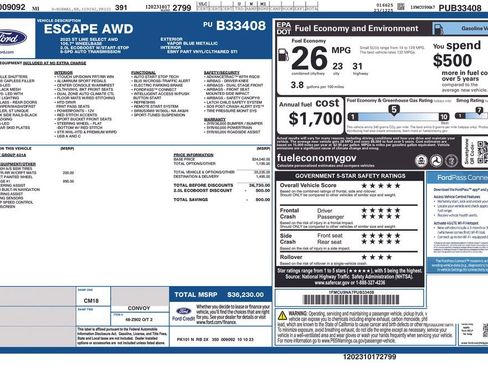 Certified 2023 Ford Escape ST-Line Select w/ Tech Pack #1 image 38