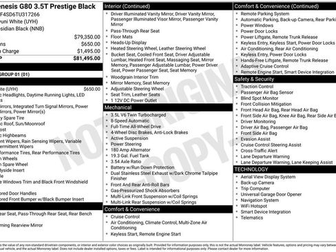 New 2026 Genesis G80 3.5T Prestige image 3