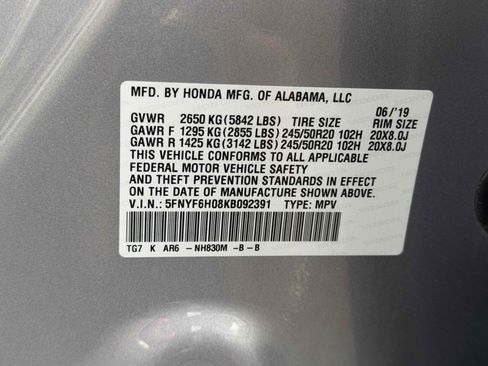 Used 2019 Honda Pilot Elite image 39