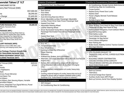 Used 2021 Chevrolet Tahoe LT w/ LT Signature Package image 5