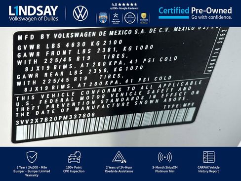 Certified 2023 Volkswagen Taos SEL image 25