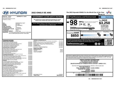 Used 2022 Hyundai Ioniq 5 SE image 2