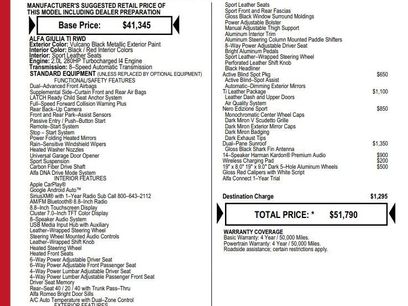 Used 2020 Alfa Romeo Giulia Ti Sport w/ Quick Order Package 22U Sport