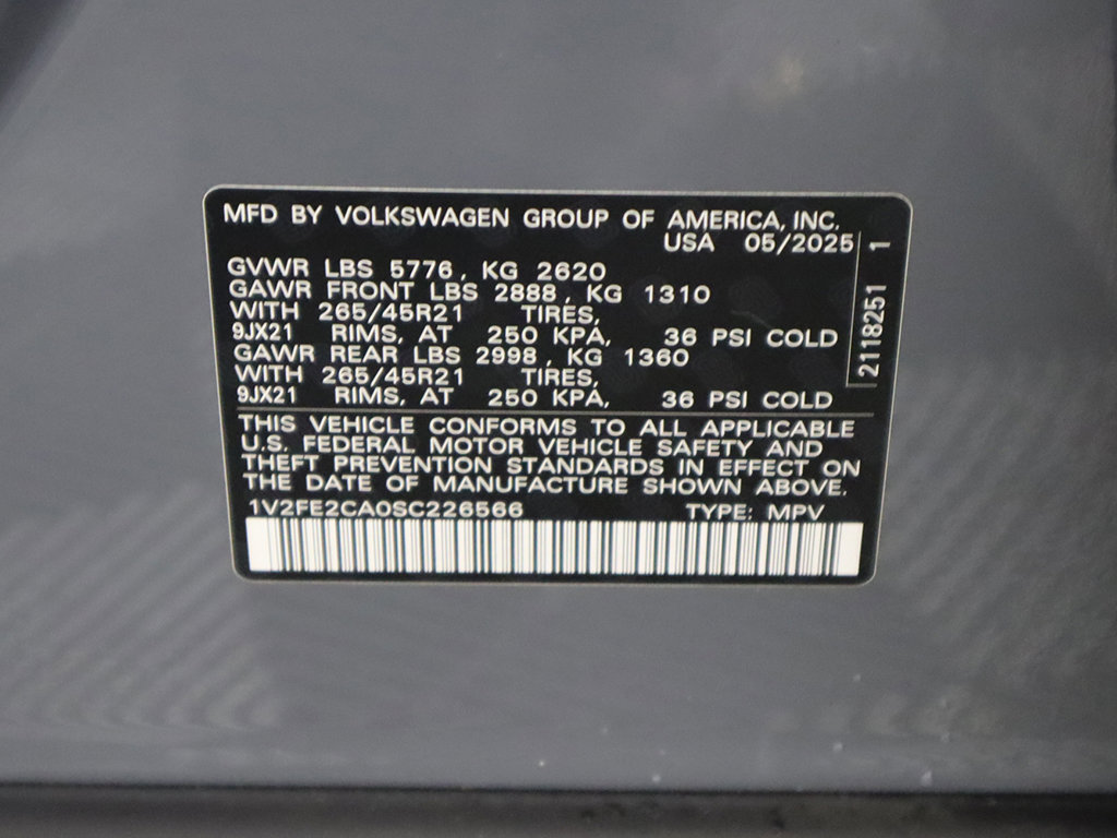 Used 2025 Volkswagen Atlas Cross Sport SEL Premium R-Line AWD/4WD image 64
