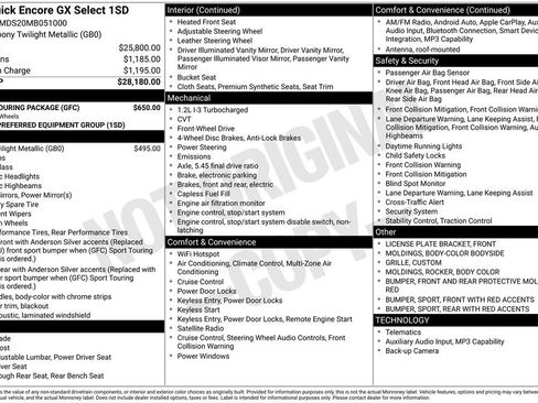 Used 2021 Buick Encore GX Select w/ Sport Touring Package image 9