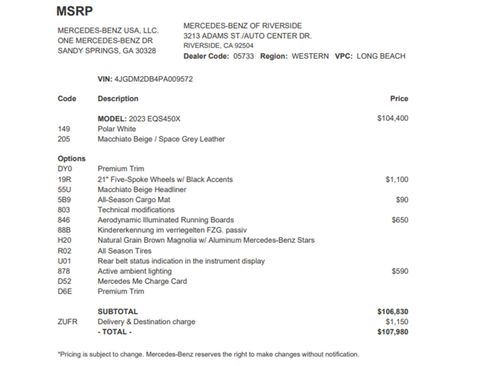 Certified 2023 Mercedes-Benz EQS 450+ SUV image 25