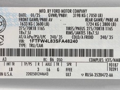 Certified 2025 Ford F150 Tremor w/ Bed Utility Package AWD/4WD image 48