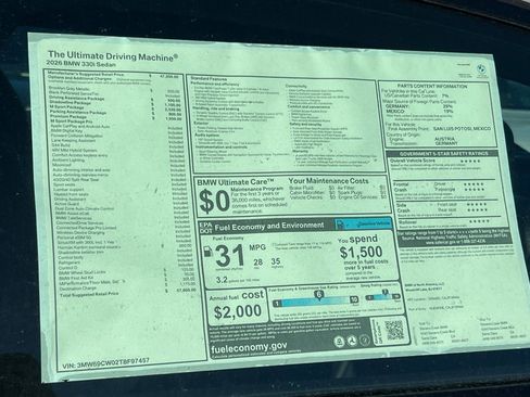 Used 2026 BMW 330i Sedan w/ M Sport Package RWD image 29