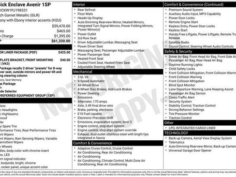 Used 2023 Buick Enclave Avenir w/ LPO, Floor Liner Package image 11