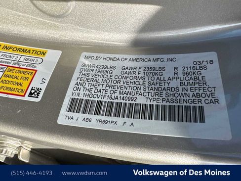 Used 2018 Honda Accord LX image 21