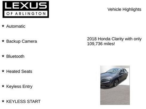 Used 2018 Honda Clarity Touring image 7