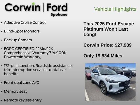 Used 2025 Ford Escape Platinum AWD/4WD image 6