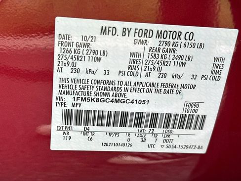 Used 2021 Ford Explorer ST w/ Equipment Group 401A AWD/4WD image 27