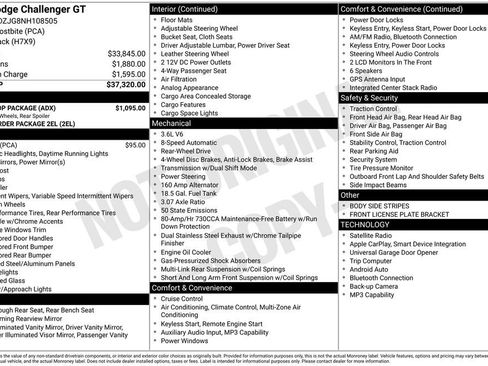 Used 2022 Dodge Challenger GT w/ Blacktop Package RWD image 14