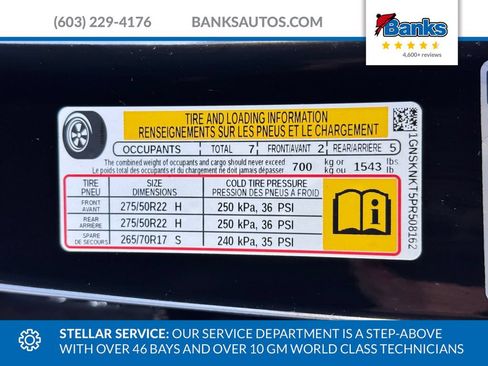 Certified 2023 Chevrolet Tahoe LT w/ Max Trailering Package AWD/4WD image 9