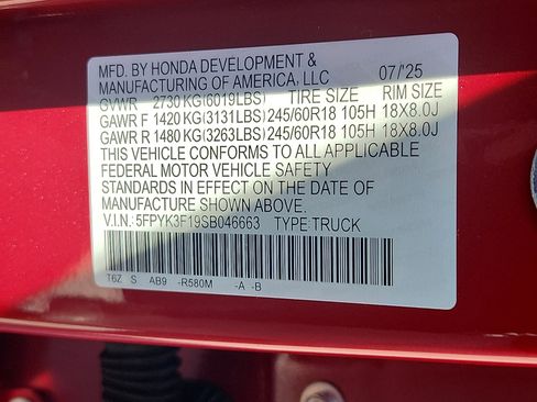 New 2025 Honda Ridgeline Sport image 16