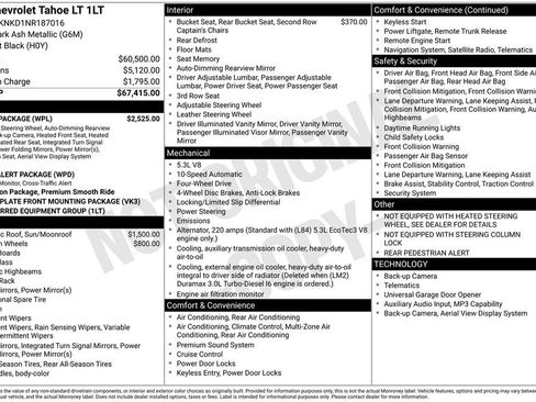 Used 2022 Chevrolet Tahoe LT w/ Luxury Package AWD/4WD image 17