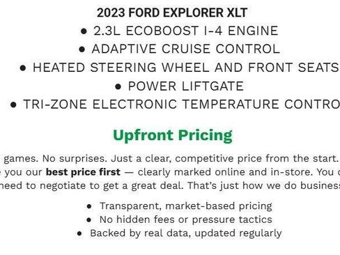Certified 2023 Ford Explorer XLT w/ Equipment Group 202A image 2