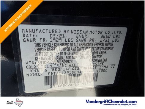 Used 2021 Nissan Kicks SV FWD image 26