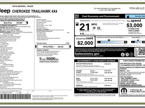 Used 2019 Jeep Cherokee Trailhawk w/ Cold Weather Group image 27