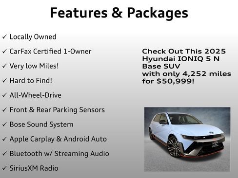 Used 2025 Hyundai Ioniq 5 N AWD/4WD image 4