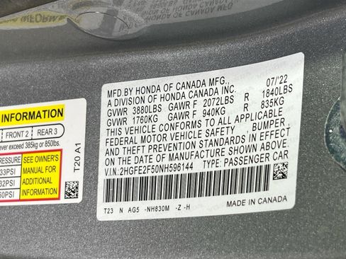 Used 2022 Honda Civic Sport image 29