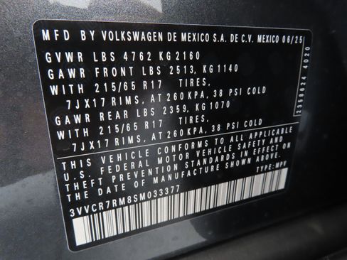 New 2025 Volkswagen Tiguan S image 29