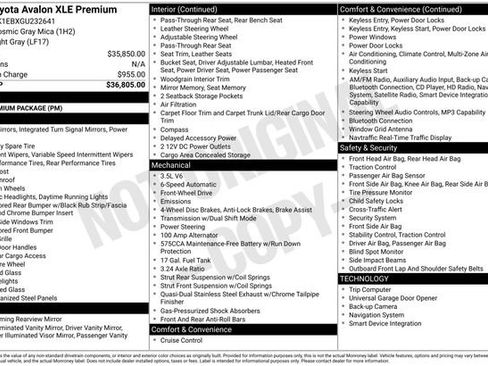 Used 2016 Toyota Avalon XLE Premium image 5