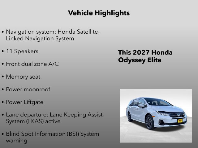 New 2027 Honda Odyssey Elite image 32