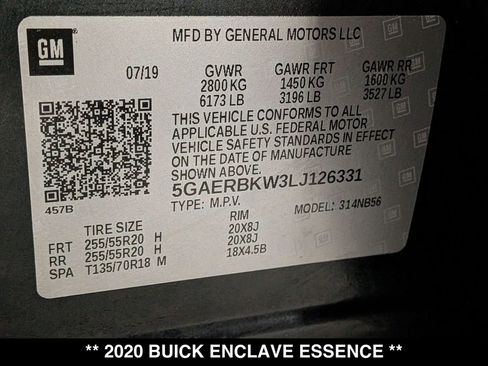 Used 2020 Buick Enclave Essence w/ Sound and Sites Package FWD image 32