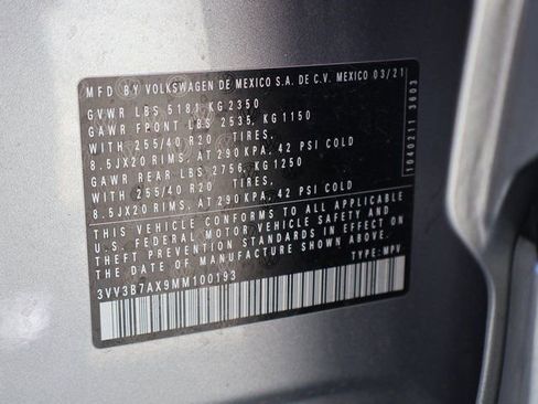 Used 2021 Volkswagen Tiguan SE R-Line FWD image 39