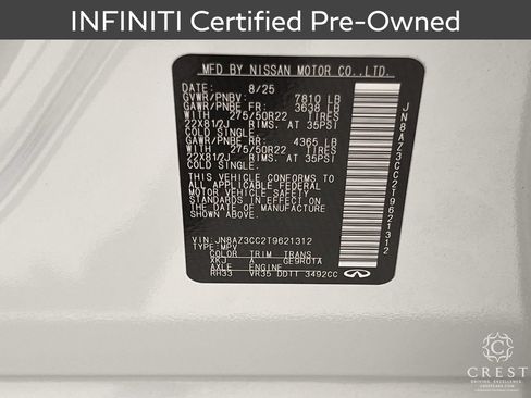 Certified 2026 INFINITI QX80 Autograph w/ Premium Cargo Package AWD/4WD image 34