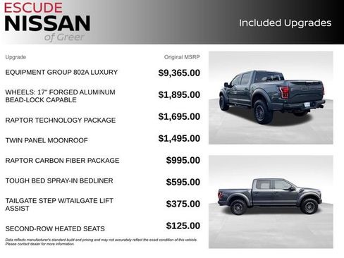 Used 2019 Ford F150 Raptor w/ Equipment Group 802A Luxury image 13