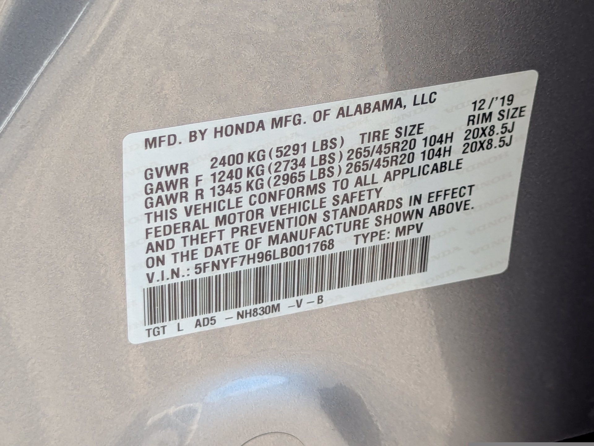 Used 2020 Honda Passport Touring image 28