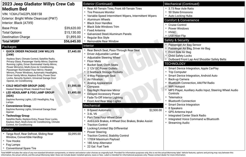 Used 2023 Jeep Gladiator Sport AWD/4WD image 6