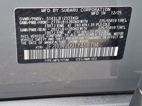 New 2026 Subaru Outback Touring XT image 16