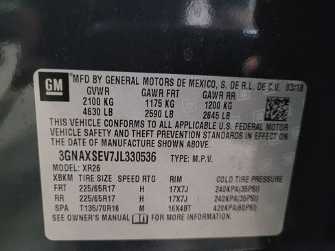 Used 2018 Chevrolet Equinox LT w/ Sun & Infotainment Package AWD/4WD image 33
