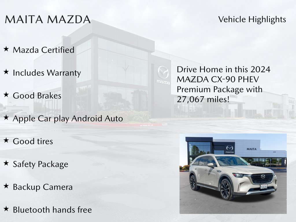 Certified 2024 MAZDA CX-90 Plug-In Hybrid w/ Premium Pkg AWD/4WD image 7