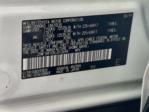 Used 2019 Toyota RAV4 LE w/ All Weather Liner Package AWD/4WD image 30