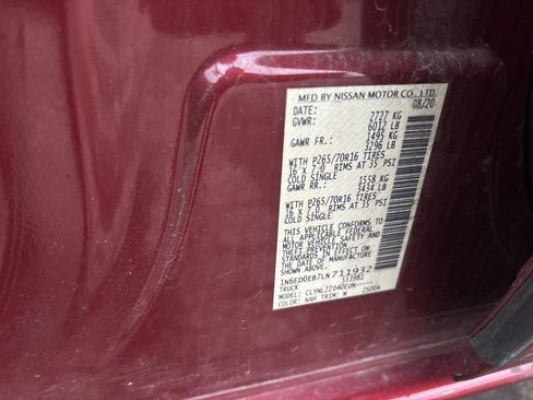 Used 2020 Nissan Frontier SV w/ SV Utility Package image 35