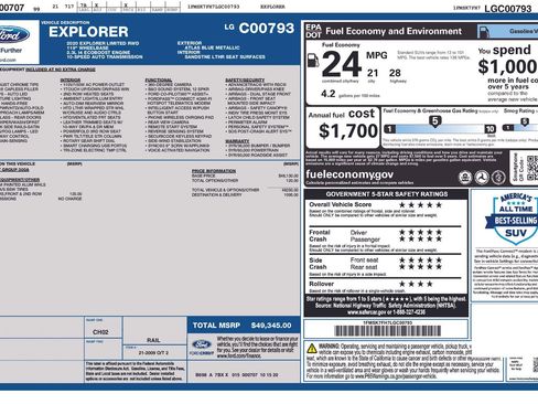 Used 2020 Ford Explorer Limited RWD image 43