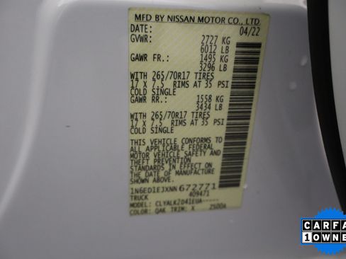 Used 2022 Nissan Frontier Pro-X RWD image 36