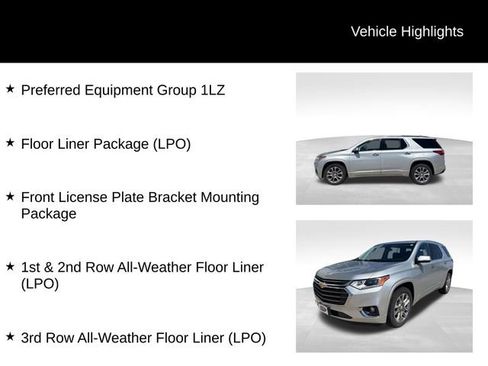 Used 2018 Chevrolet Traverse Premier w/ LPO, Floor Liner Package image 3