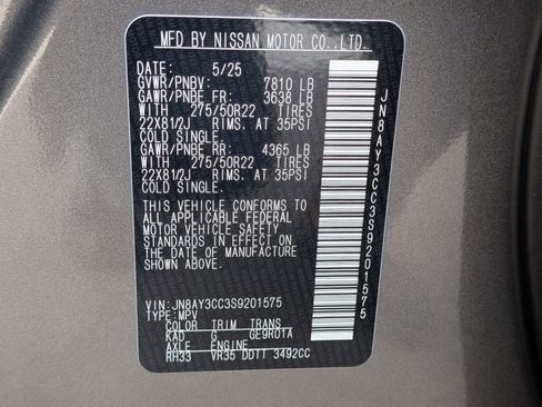 Used 2025 Nissan Armada Platinum Reserve image 44