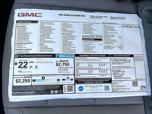 New 2026 GMC Acadia Elevation w/ Black Edition image 14