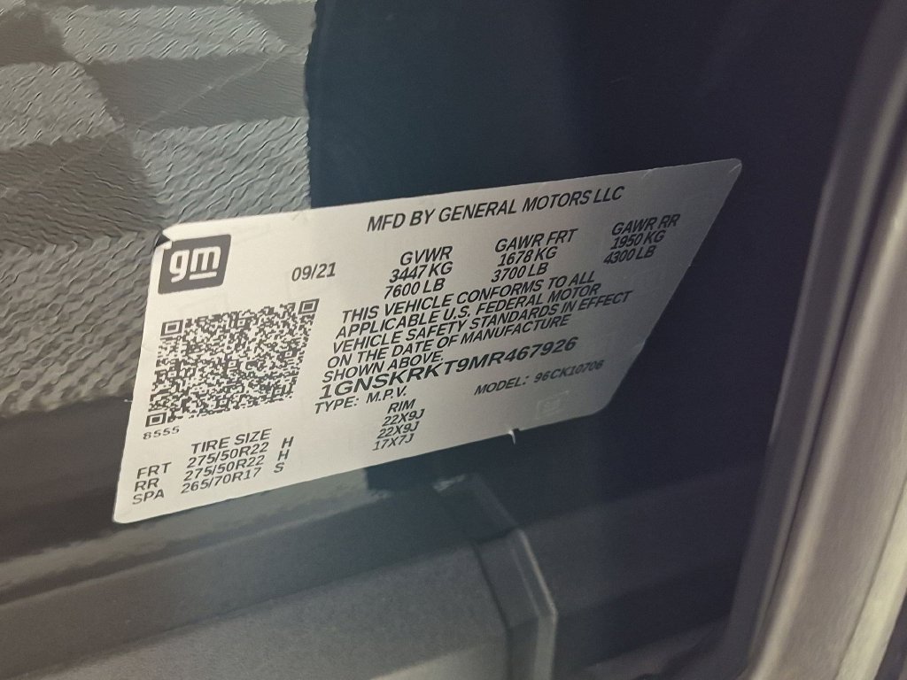 Certified 2021 Chevrolet Tahoe RST w/ Rear Media and Nav Package AWD/4WD image 43