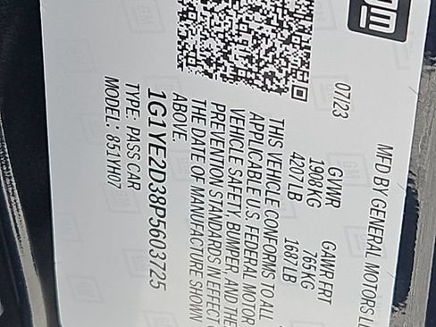 Used 2023 Chevrolet Corvette Z06 w/ Engine Appearance Package RWD image 27